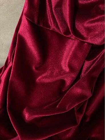 kırmızı askılı kruvaze yaka elbise - Görsel 5