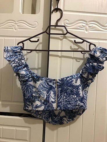 Mavi kol detaylı büstiyer - Görsel 2