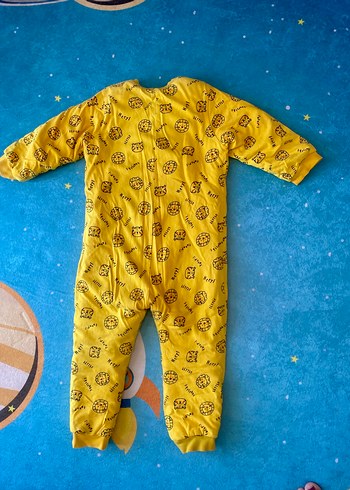 LC Waikiki 3-4 yaş Sarı Erkek Çocuk Fermuarlı Tulum Pijama