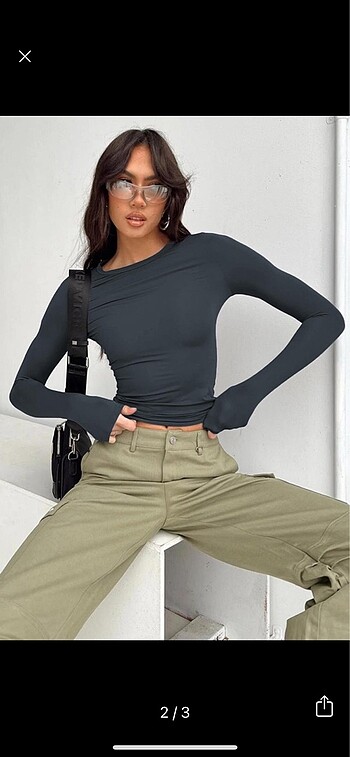 Madmext Füme Bisiklet Yaka Basic