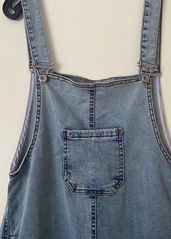 Trendyol & Milla Kadın Mavi Bol Kesim Midi Denim Tulum