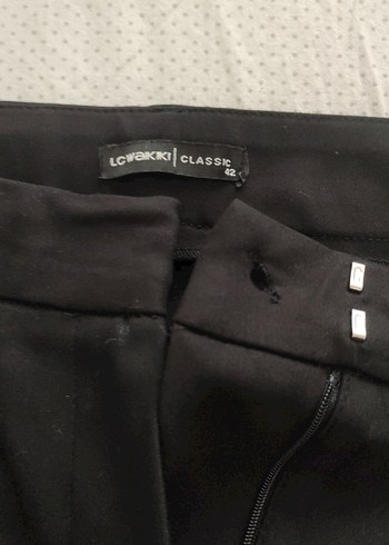 LC Waikiki Siyah Kadın Kumaş Pantolon, Normal Boy, dar kalıp