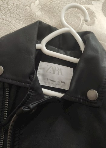 Zara Erkek Çocuk Siyah Deri Biker Ceket