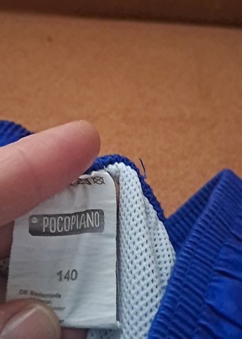 Erkek  çocuk Mavi Pilili Midi Bağlamalı Mayo - Görsel 3