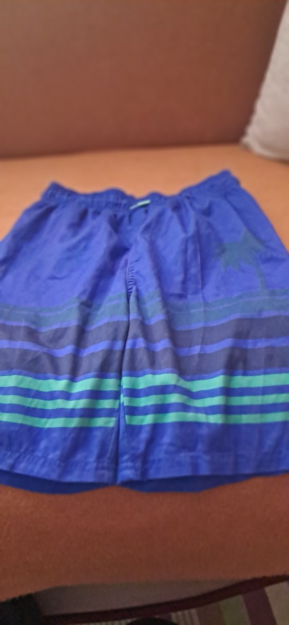 Erkek  çocuk Mavi Pilili Midi Bağlamalı Mayo - Görsel 2