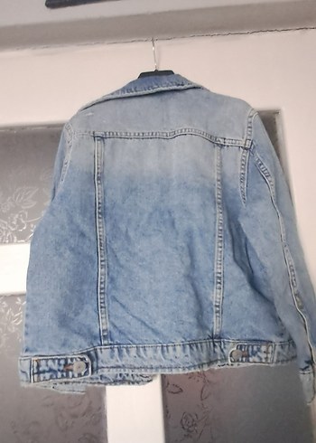 Düğmeli Mavi erkek Denim Ceket - Görsel 2