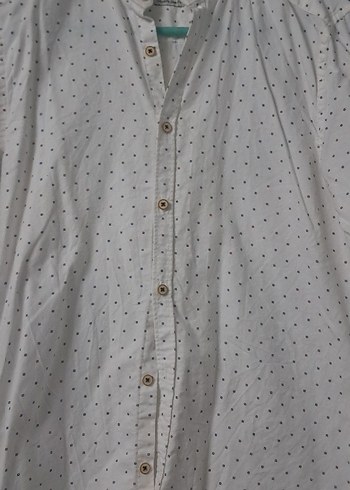 noktalı hakim yaka beyaz gömlek - Görsel 2