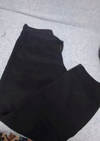 Düğmeli Siyah wrkekDenim Pantolon - Görsel 2