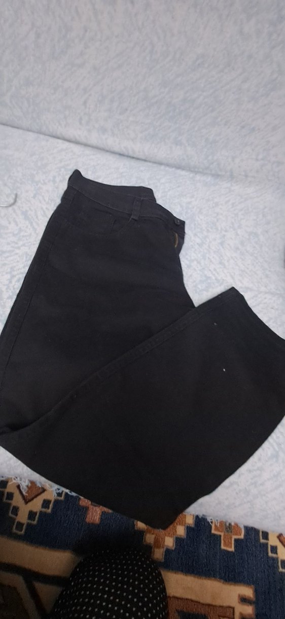 Düğmeli Siyah wrkekDenim Pantolon - Görsel 3