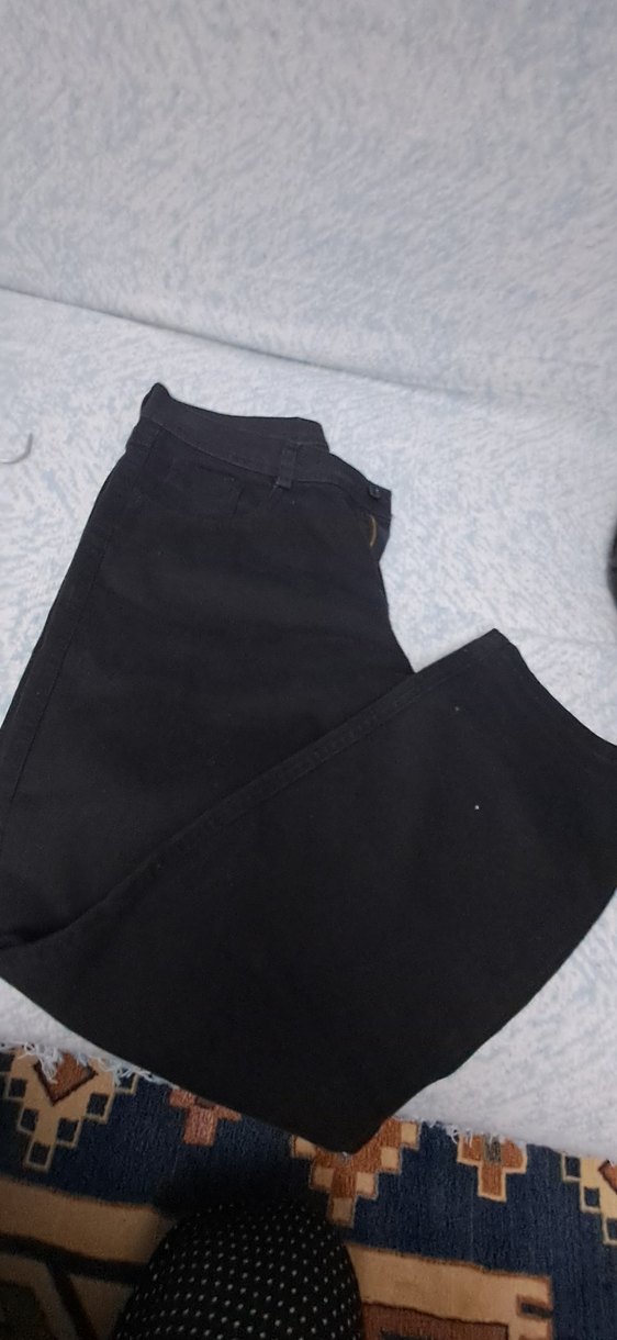 Düğmeli Siyah wrkekDenim Pantolon - Görsel 2