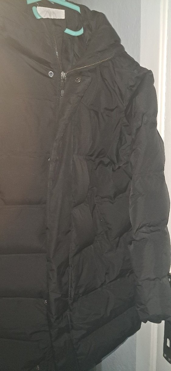 Siyah kiz çocuk Kışlık Street Wear Mont - Görsel 5