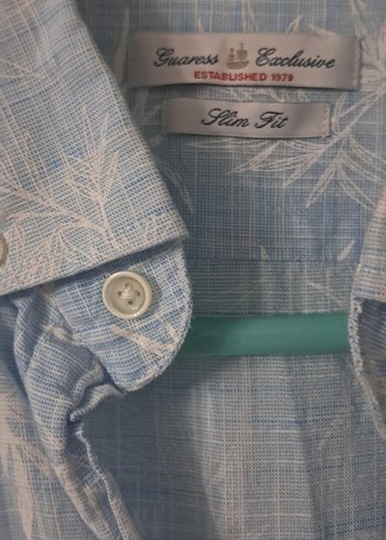 Mavi cicek Desenli Uzun Kollu Gömlek - Görsel 4