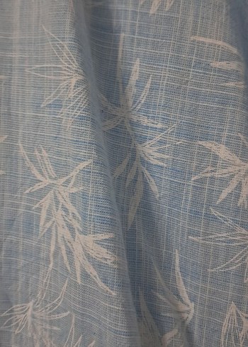 Mavi cicek Desenli Uzun Kollu Gömlek - Görsel 5