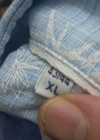 Mavi cicek Desenli Uzun Kollu Gömlek - Görsel 6