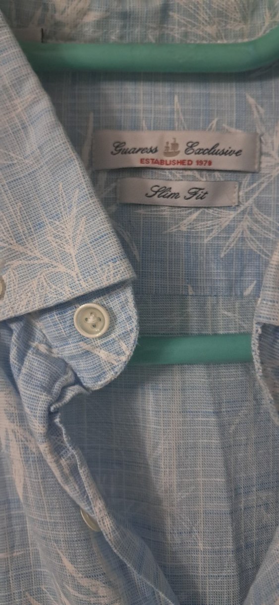 Mavi cicek Desenli Uzun Kollu Gömlek - Görsel 4