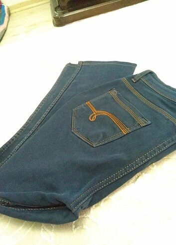 Koyu lacivert bayan Jean - Görsel 2