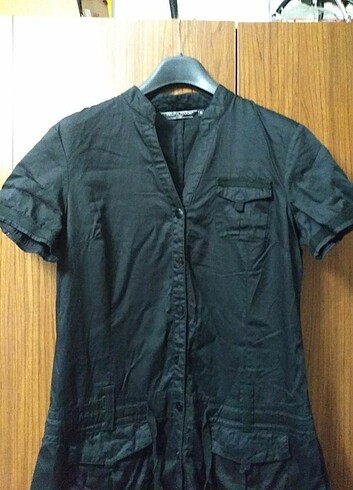 Relax modeKısa kollu siyah elbise - Görsel 4