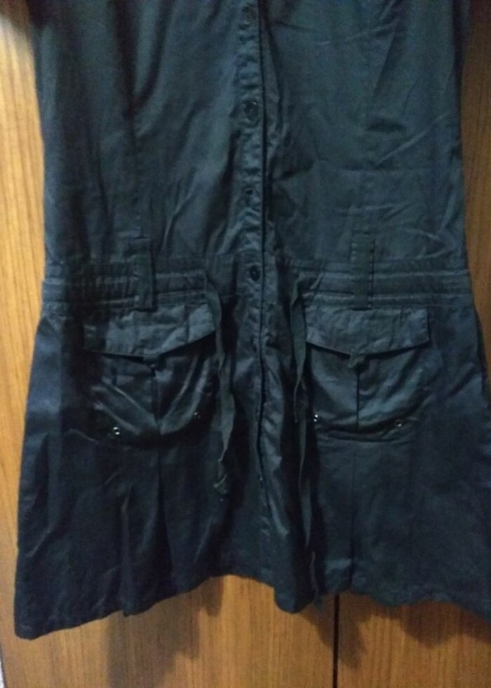 Relax modeKısa kollu siyah elbise - Görsel 2