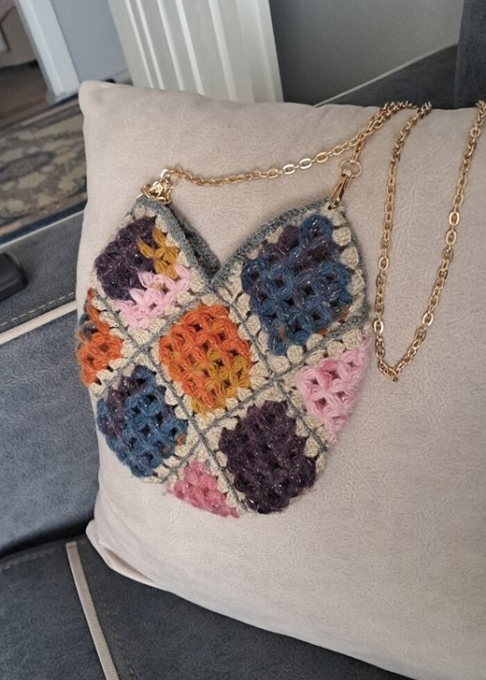 Örme canta zincirli - Görsel 2