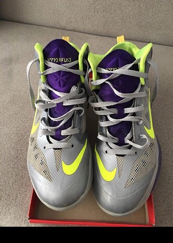 Nike Mor Gri Basketbol Ayakkabısı Velcro