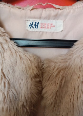 H&M Kız Çocuk Bej Kürklü Yelek