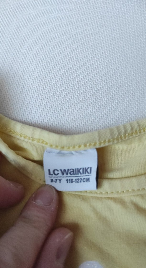 Sarı Uzun Kollu Kız Tişörtü Unicorn Baskılı - Görsel 3