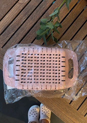 Pembe Plastik Mutfak Süzgeci - Görsel 2