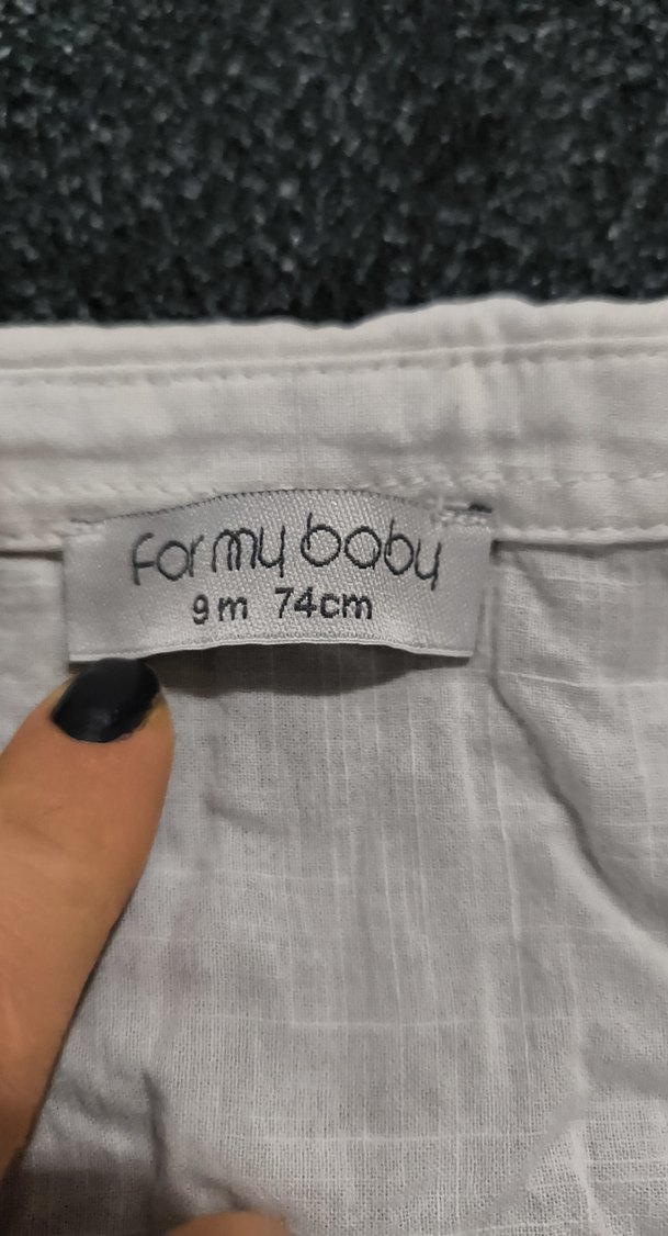 Beyaz Kısa Kollu Pamuklu Bebek Body gömlek - Görsel 3