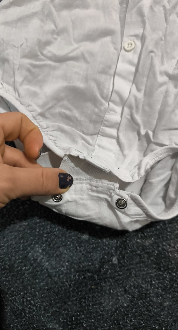 Beyaz Kısa Kollu Pamuklu Bebek Body gömlek - Görsel 4