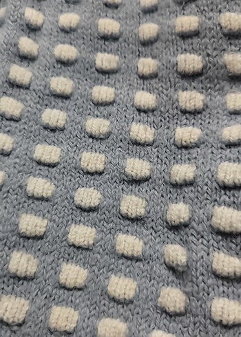 Gri Erkek Bebek Örgü Tulum mavi - Görsel 2