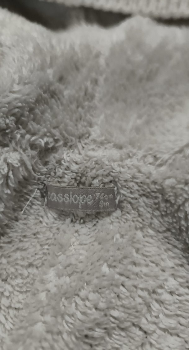 Gri Erkek Bebek Örgü Tulum mavi - Görsel 3