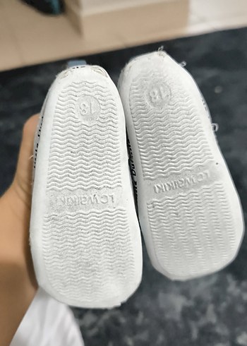 Kaydırmaz Beyaz Gri Erkek Bebek İlk Adım Ayakkabısı - Görsel 2