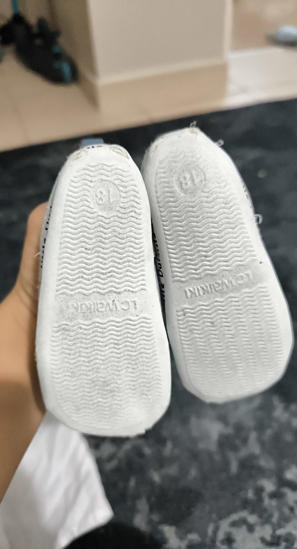 Kaydırmaz Beyaz Gri Erkek Bebek İlk Adım Ayakkabısı - Görsel 2