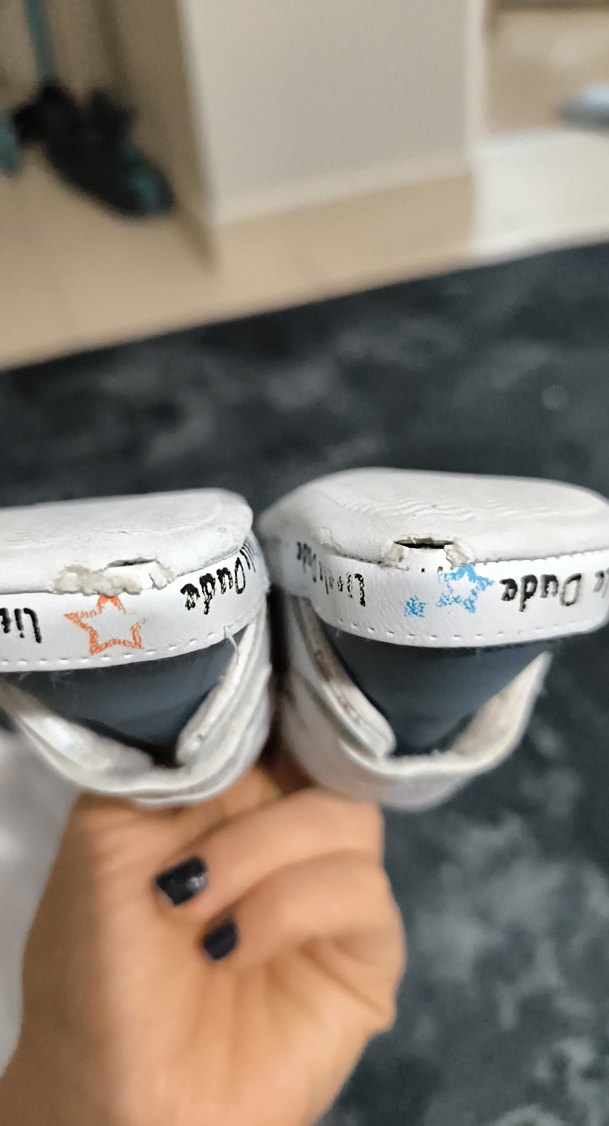 Kaydırmaz Beyaz Gri Erkek Bebek İlk Adım Ayakkabısı - Görsel 3