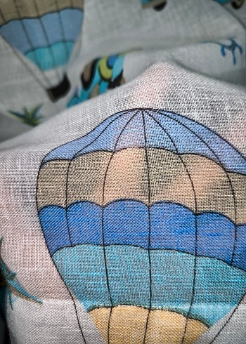 çocuk odası perdesi Modern Baskılı Mavi Gri Perde - Görsel 8