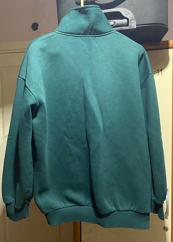Yakalı Yeşil Sweatshirt - Görsel 2