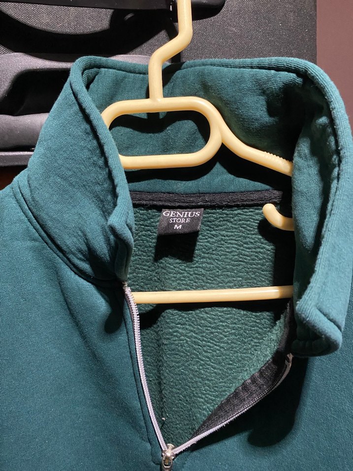 Yakalı Yeşil Sweatshirt - Görsel 3