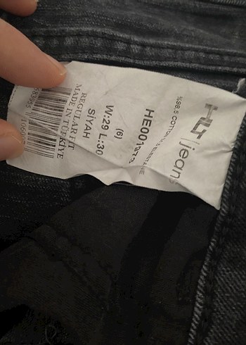 Düğmeli Siyah Kot Pantolon - Görsel 3