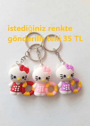 Renkli Püsküllü Rock Punk Kadın Anahtarlıklar - Görsel 2