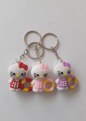 Renkli Püsküllü Rock Punk Kadın Anahtarlıklar - Görsel 3