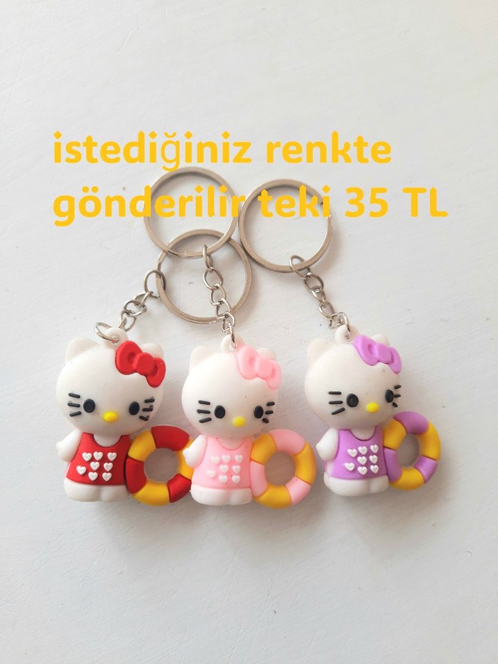 Renkli Püsküllü Rock Punk Kadın Anahtarlıklar - Görsel 2