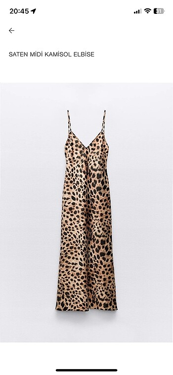 Zara leopar elbise
