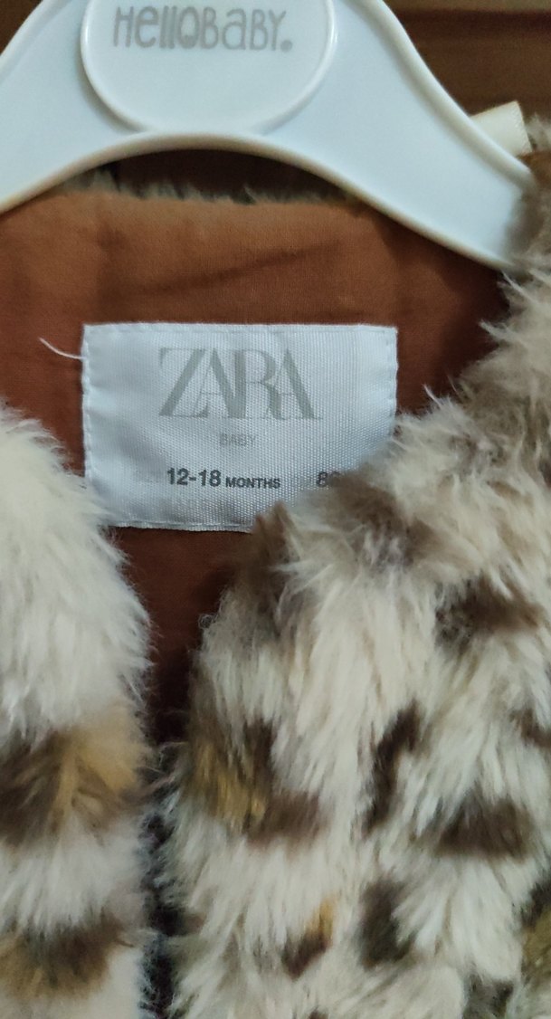 Kız Çocuk Leopar Desenli Kürklü Yelek - Görsel 2