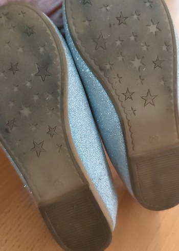 Kız Çocuk Gri Simli Tokalı Babet - Görsel 4