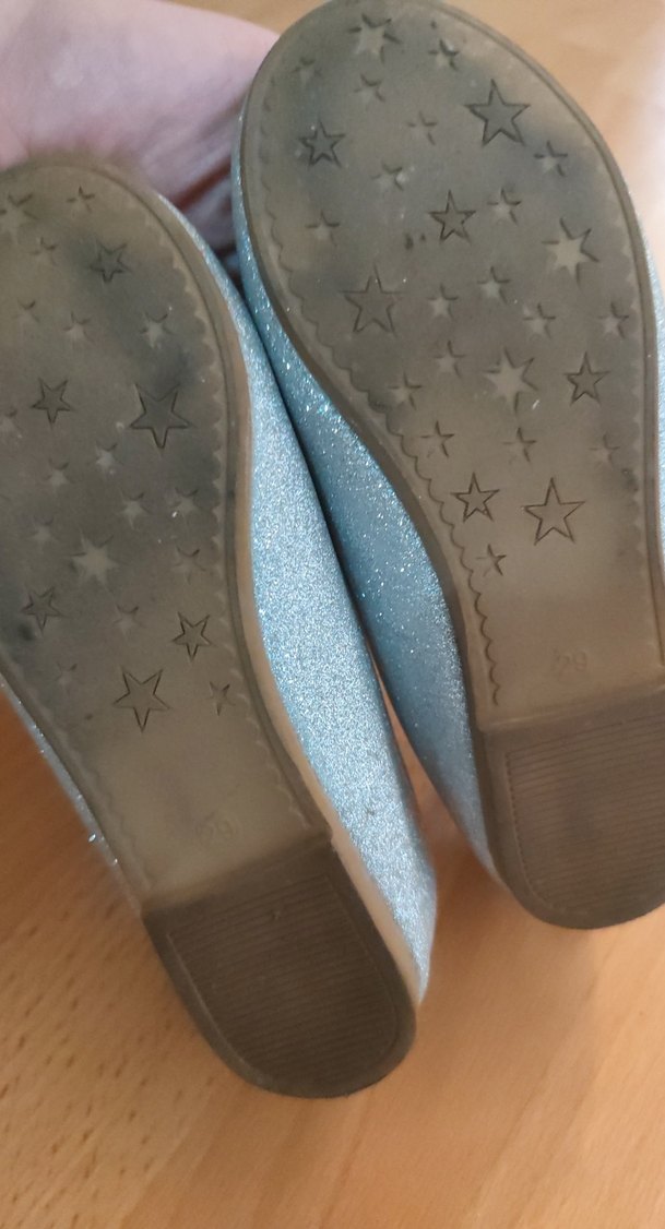 Kız Çocuk Gri Simli Tokalı Babet - Görsel 4