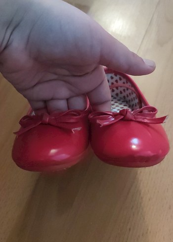 Kız Çocuk Kırmızı Fiyonk Detaylı Babet - Görsel 3