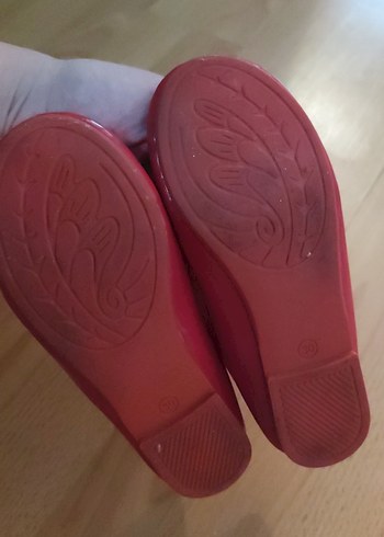 Kız Çocuk Kırmızı Fiyonk Detaylı Babet - Görsel 4