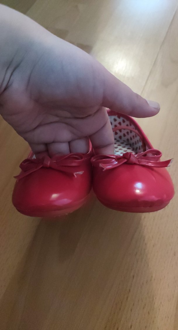 Kız Çocuk Kırmızı Fiyonk Detaylı Babet - Görsel 3