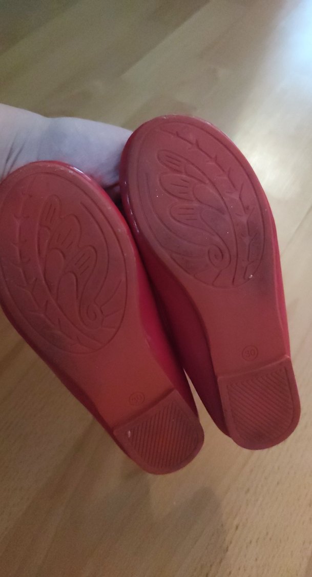 Kız Çocuk Kırmızı Fiyonk Detaylı Babet - Görsel 4