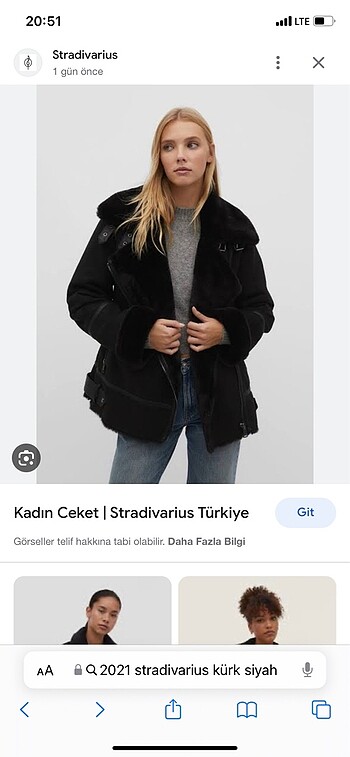 Stradivarius kürk ceket